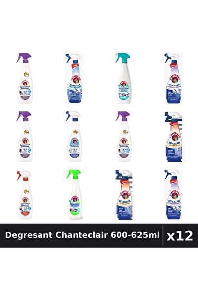 Chanteclair Set 12 Degresant Universal 600-625ml - 9 Arome, Anticalcar, Detar...
