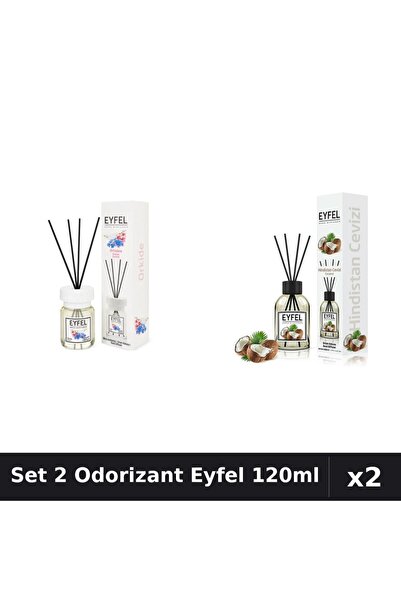 Eyfel Set 2 Odorizante Camera Betisoare, Nuca De Cocos, Orhidee, 120 ml