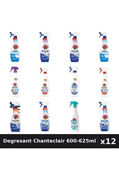 Chanteclair Set 12 Degresant Universal 600-625ml - 8 Arome, Anticalcar, Detar...