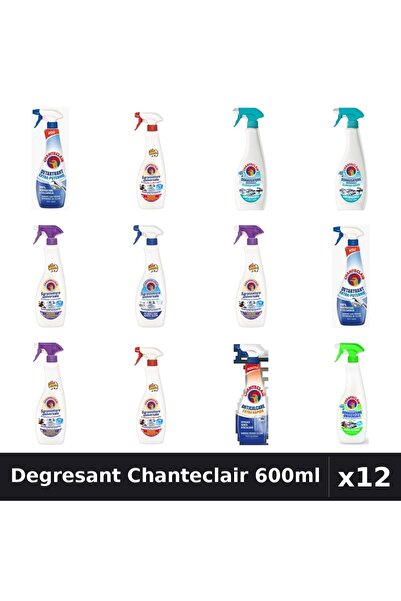 Chanteclair Set 12 Degresant Universal 600-625ml - 8 Arome Asortate, Detartrant