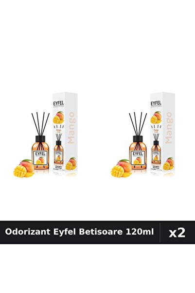 Eyfel Set 2 Odorizant Camera Betisoare Mango 120ml - Parfum Intens