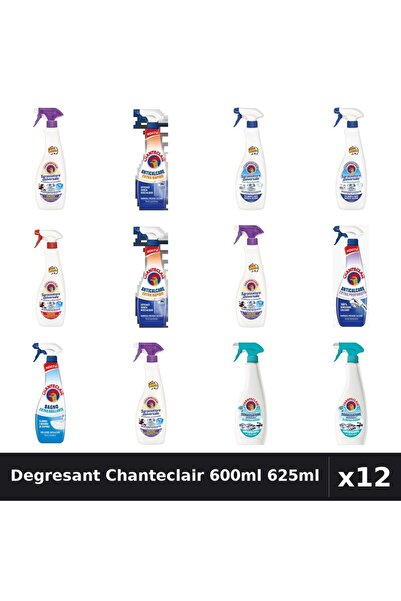 Chanteclair Set 12 Degresant Universal 600-625ml - 8 Arome, Anticalcar, Bicar...