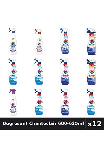 Chanteclair Set 12 Degresant Universal 600-625ml - 7 Arome, Anticalcar, Detar...