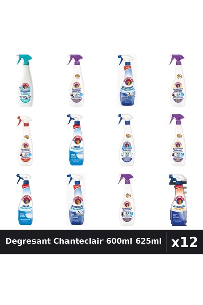 Chanteclair Set 12 Degresant Universal 600ml-625ml - Lavanda, Marsilia, Bicar...
