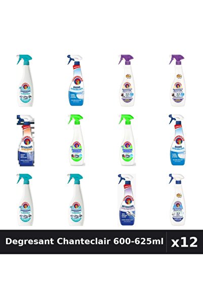 Chanteclair Set 12 Degresant Universal 600-625ml - 7 Arome, Anticalcar, Lavanda
