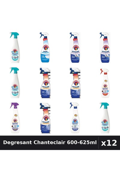 Chanteclair Set 12 Degresant Universal 600-625ml - 7 Arome Asortate, Anticalc...