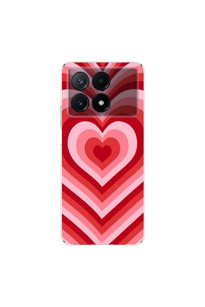 PPKin حافظة شفافة متوافقة مع Poco X6 Pro بتصميم Heart 3