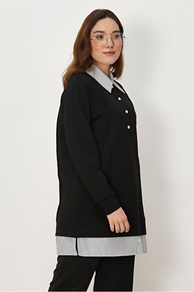 Alvina Shirt Garnished Sweatshirt Tunic 46471