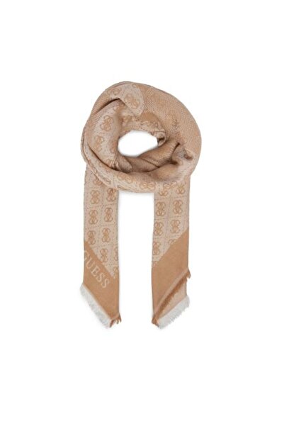 Guess Light Brown Patterned Women's Scarf