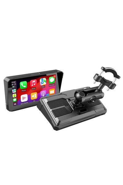 Navigold 6.25” Ekran Ön Arka Kameralı Motosiklet CarPlay Android Auto Multimedya Navigasyon
