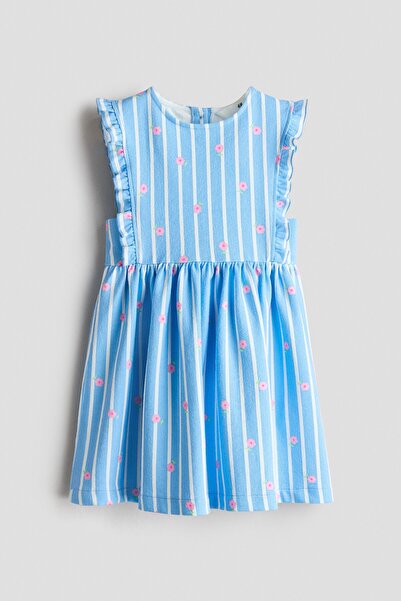 H&M Pamuklu ve Fırfırlı Elbise