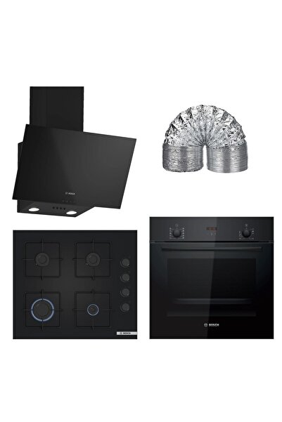 Bosch Siyah 3 Lü Ankastre Set ( HBF512BB1T - POP6C6P30O - DWK63PJ60T (61T) ) ...