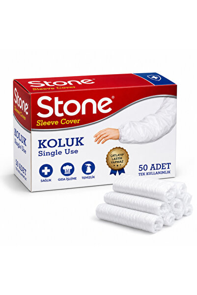 Stone أغطية أكمام للاستخدام مرة واحدة - 50 قطعة، أغطية أكمام واقية صحية مرنة،...