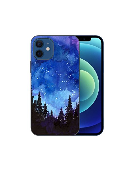 OEM Husa compatibila cu Apple iPhone 12 Silicon Gel Tpu Model Night Forest