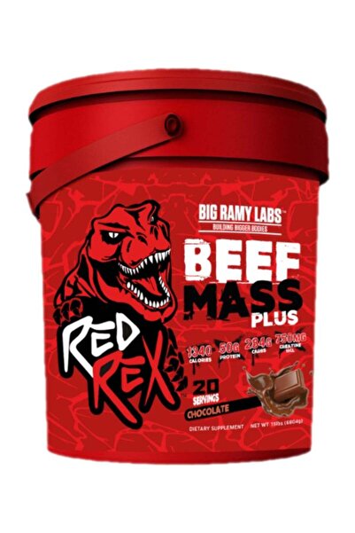 BIG RAMY LABS RED REX Beef Mass Plus Gainer Powder - Chocolate Flavor - 15lb ...