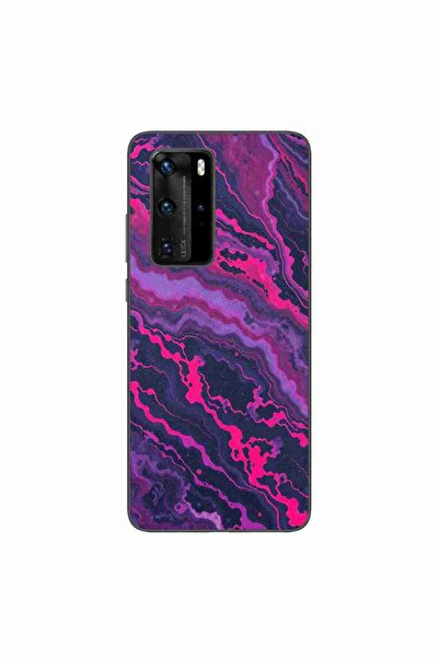 OEM Husa compatibila cu Huawei P40 Pro Silicon Gel Tpu Model Midnight Rose Ma...