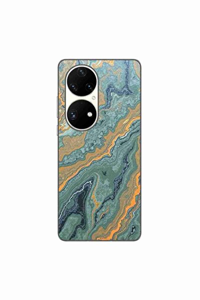 OEM Husa compatibila cu Huawei P50 Pro Silicon Gel Tpu Model Forest Flame Marble