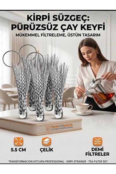 NİVENE Unbreakable Steel Tea Strainer Tea Filter