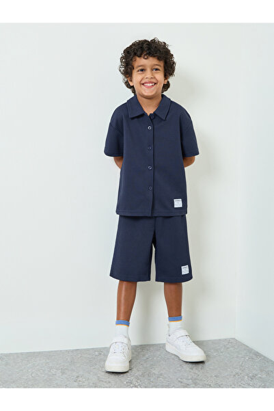 Styli Boys Waffle Knit Shirt and Shorts Set
