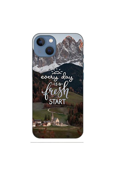 OEM Husa compatibila cu Apple iPhone 13 Silicon Gel Tpu Model Mesaj Fresh Start