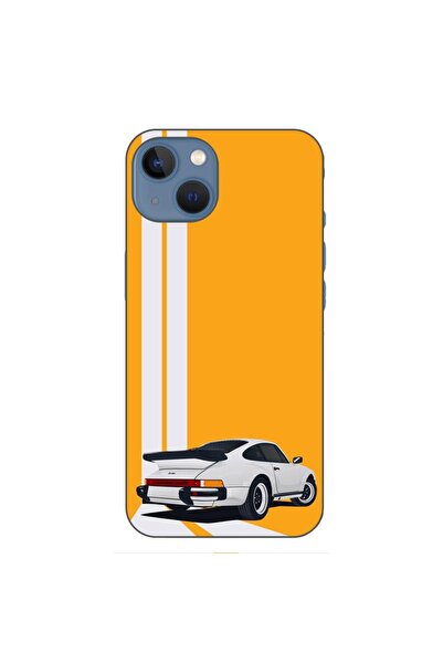 OEM Калъф, съвместим с Apple iPhone 13, силиконов гел TPU модел Porsche 911 T...