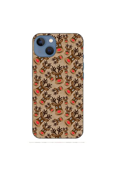 OEM Case compatible with Apple iPhone 13 Silicone Gel Tpu Christmas Rudolf Pa...