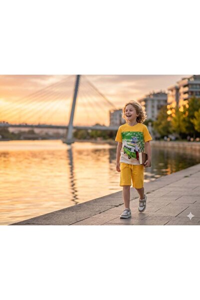 Hilal Akıncı Kids طقم مكون من قطعتين للأولاد مصنوع من القطن بنسبة 100%، تي شي...