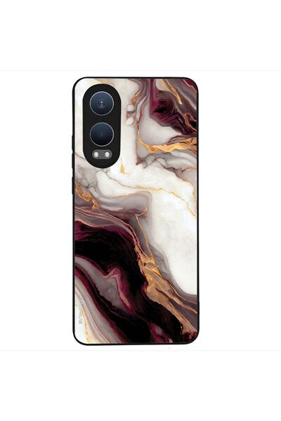 Sonique Θήκη Marble Series για OnePlus Nord CE 4 Lite 5G Μπορντώ