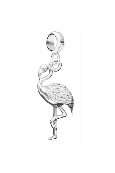 Larezo Charm, Model Flamingo Animal Argint, Animale, Inaltime 33mm, Culoare A...
