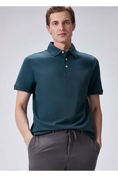 Beymen Collection Koyu Yeşil Polo Yaka Basic T-shirt