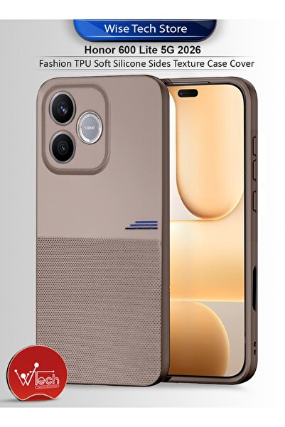 Wtech Honor 600 Lite 5G 2026 Fashion TPU Soft Silicone Sides Texture Case Cover