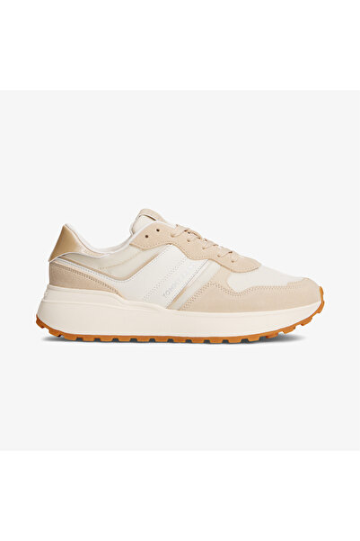 Tommy Hilfiger Tommy Jeans Cleated Runner Kadın Bej Sneaker