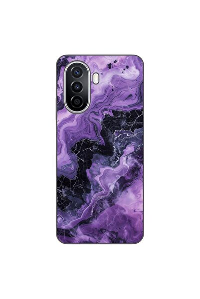 OEM Husa compatibila cu Huawei Nova Y70 Silicon Gel Tpu Model Abstract Purple...