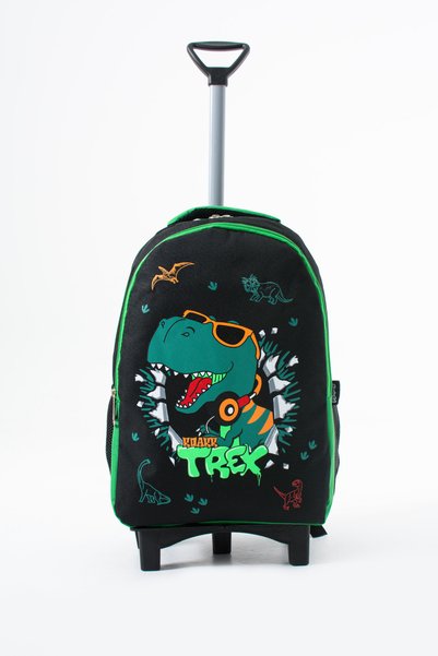 Mori School Bag Primary School Bag and Lunchbox Set with Trolley for Ages 7 - 13 (Fixed Trolley Mechanism + Folding Front Stand)