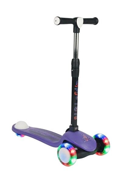 Rollino PRO Işıklı ve Katlanabilir 3 Tekerli Çocuk Scooter 3+ YAŞ 50Kğ Kapasite