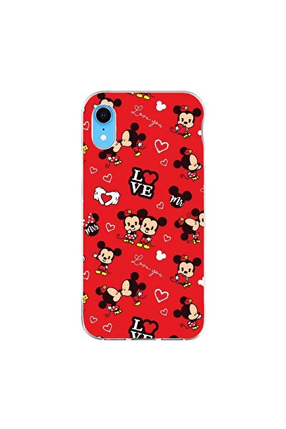 OEM Husa compatibila cu Apple iPhone XR Silicon Gel Tpu Model Mickey Love Pat...