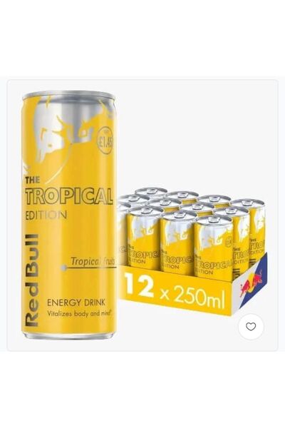 Red Bull Tropocal 250ml - Tropical Fruit Flavored Energy Drink 12-Pack