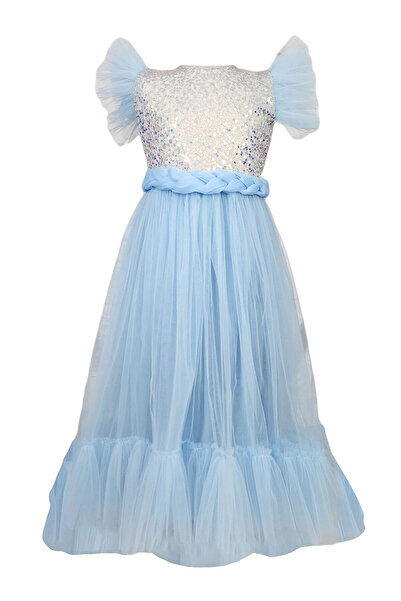 fantasialand Rochie fete model Eva, paiete bleu