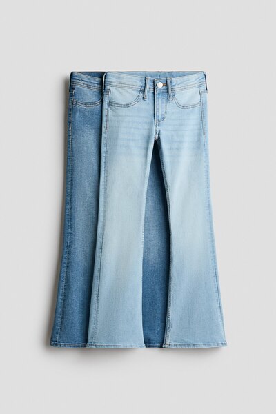 H&M 2'li Flared Leg Low Jeans