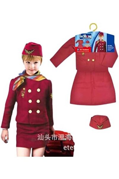 Emarkiz Gaoshi Girl costume cabin crew air hostess costume for kids girls pre...