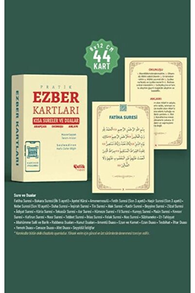 Çelik Yayınevi Pratik Ezber Kartları Kısa Sureler ve Dualar