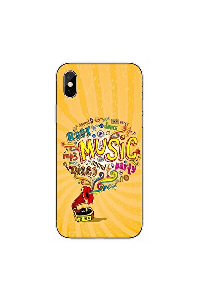 OEM Θήκη συμβατή με Apple iPhone XS από σιλικόνη gel TPU με σχέδιο μουσικής σ...