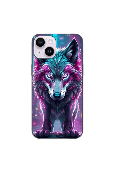 OEM Husa compatibila cu Apple iPhone 15 Silicon Gel Tpu Model Cyberpunk Wolf