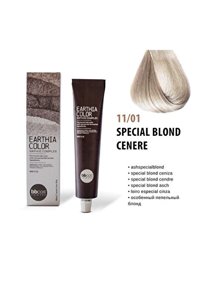 bbcos Earthia Color Nathue Complex Permanent Hair Dye, 11/01 Very Light Ash B...