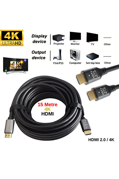 VOREX كابل HDMI 2.0 بطول 15 متر من Gabble بدقة 4K 60 هرتز فائق الوضوح مع طرف ...