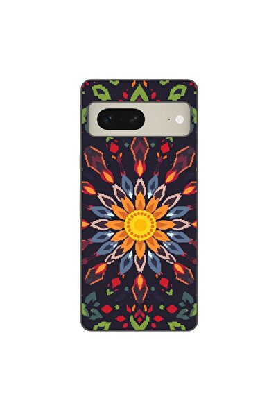 OEM Husa compatibila cu Google Pixel 8 Silicon Gel Tpu Model Pixel Art Sun Mi...