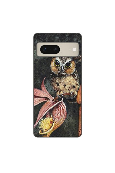 OEM Husa compatibila cu Google Pixel 7 Silicon Gel Tpu Model Owl Painted