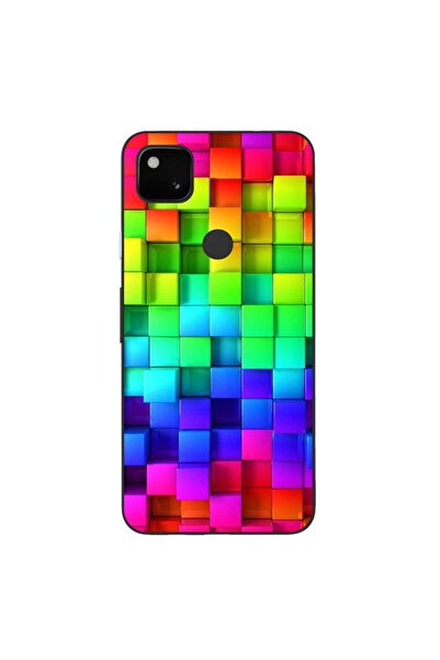 OEM Husa compatibila cu Google Pixel 4A Silicon Gel Tpu Model Colorful Cubes