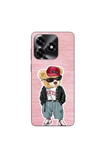 OEM Husa compatibila cu Honor X5c Plus Silicon Gel Tpu Model Pink Jeans Bear