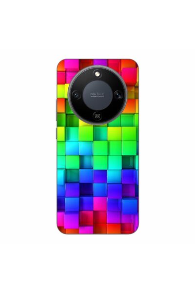 OEM Husa compatibila cu Honor Magic8 Lite Silicon Gel Tpu Model Colorful Cubes